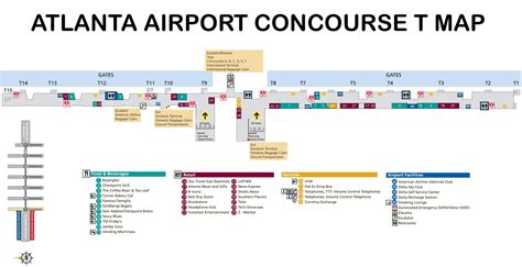 MAP Map Of Atlanta Airport Terminal